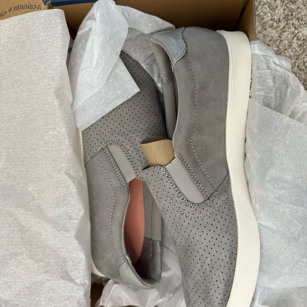 Gray Slip-On Women's Shoes